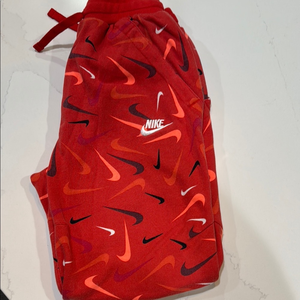 Nike Red Swoosh Joggers